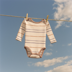 Tissu jersey côtelé - Natural stripes