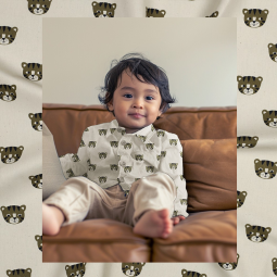 Tissu popeline - Tigers natural