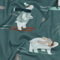 Tissu sweat french terry - Winter animals