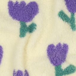 Tissu sherpa - Tulipes violettes