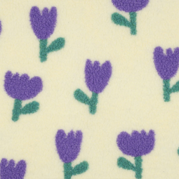 Tissu sherpa - Tulipes violettes