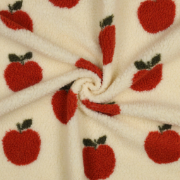 Tissu sherpa - Pommes