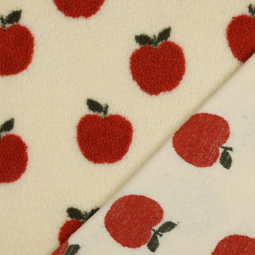 Tissu sherpa - Pommes