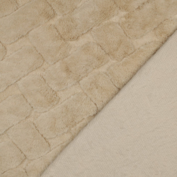 Tissu Fausse fourrure - Abstrait écru