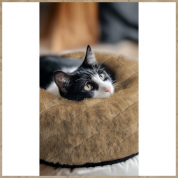 Tissu Fausse fourrure - Abstrait écru