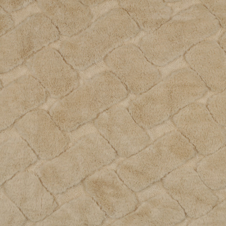 Tissu Fausse fourrure - Abstrait écru