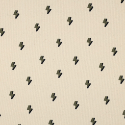 Tissu jersey côtelé - Eclair écru