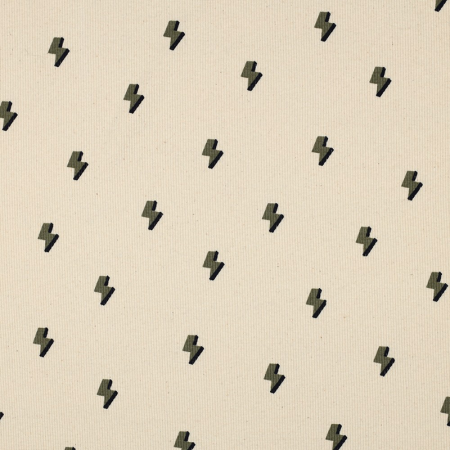 Tissu jersey côtelé - Eclair écru