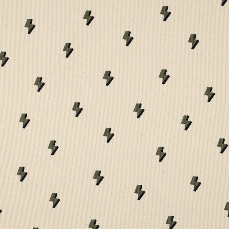 Tissu jersey côtelé - Eclair écru