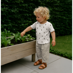 Tissu jersey côtelé - Eclair écru