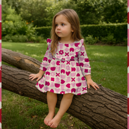 Tissu double gaze - Natural love