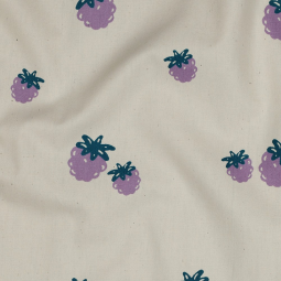 Tissu popeline - Natural berries petrol