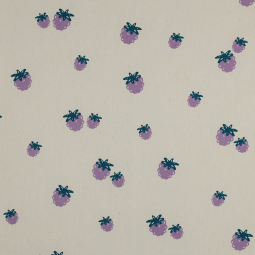 Tissu popeline - Natural berries petrol