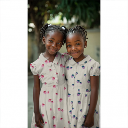 Tissu popeline - Natural berries petrol