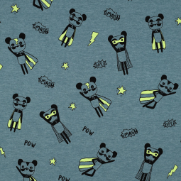 Tissu jersey - Super heroes neon