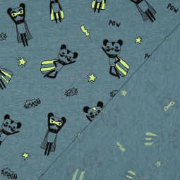 Tissu jersey - Super heroes neon