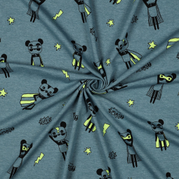 Tissu jersey - Super heroes neon
