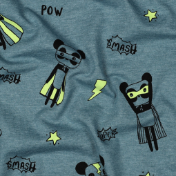 Tissu jersey - Super heroes neon