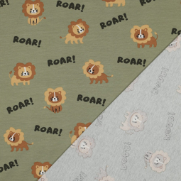 Tissu jersey - Lion kaki