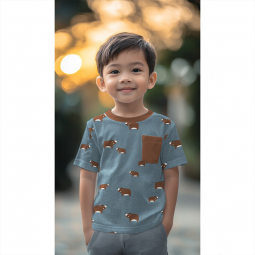 Tissu jersey - Ours bleu