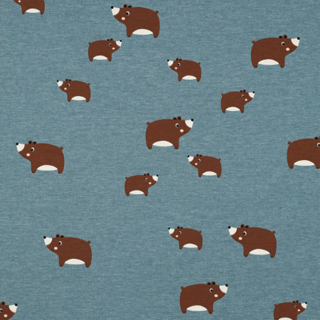 Tissu jersey - Ours bleu