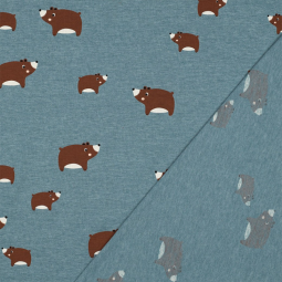 Tissu jersey - Ours bleu