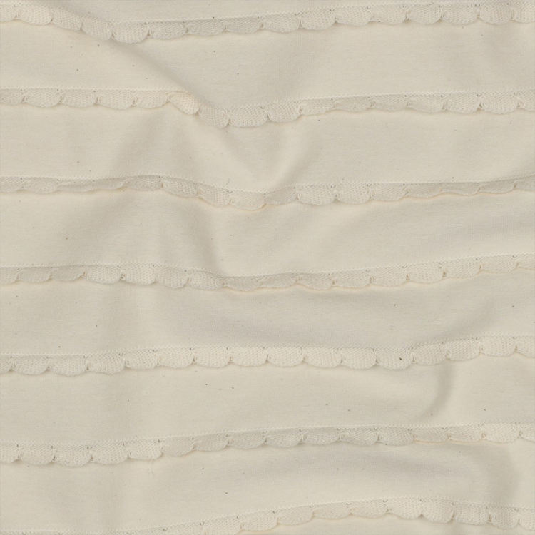 Tissu jersey - Volants naturel