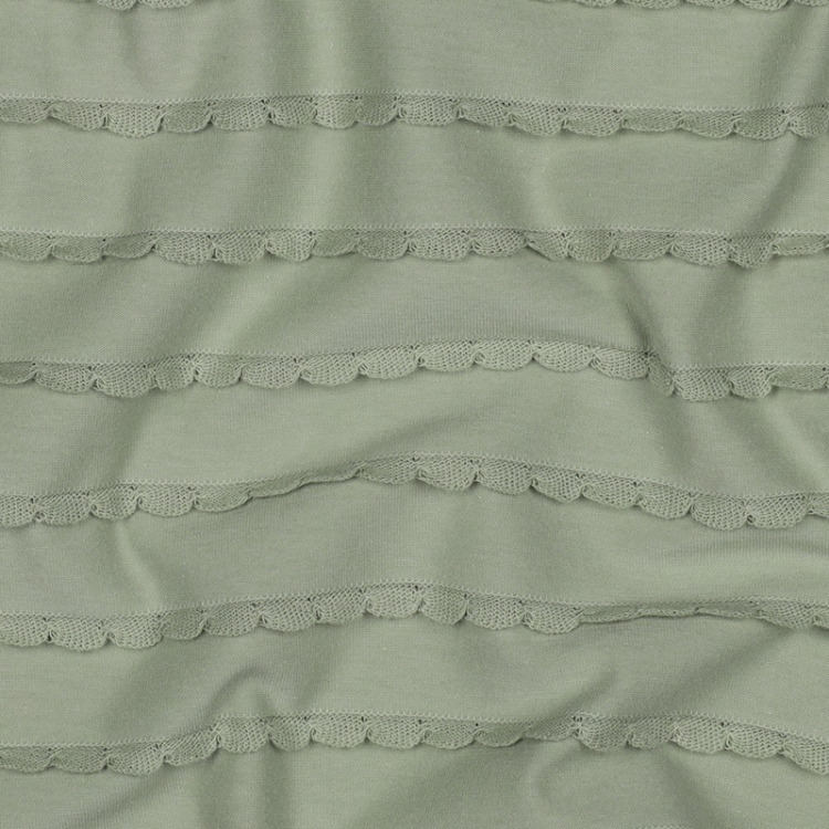 Tissu jersey - Volants vert