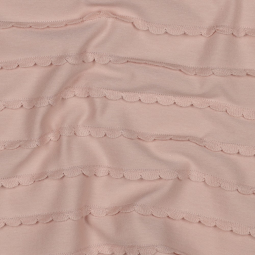 Tissu jersey - Volants rose