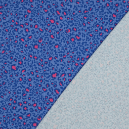 Tissu jersey côtelé - animal skin cobalt