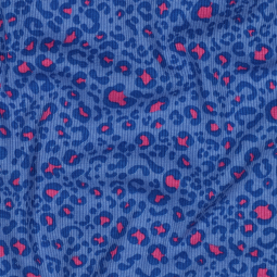 Tissu jersey côtelé - animal skin cobalt