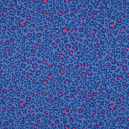 Tissu jersey côtelé - animal skin cobalt