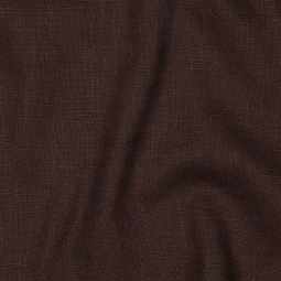 Tissu lin coton - Marron foncé