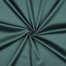 Tissu coton uni satiné - Vert foncé