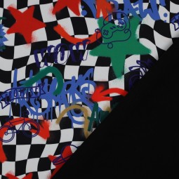 Tissu déperlant polaire - Graphic red