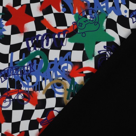 Tissu déperlant polaire - Graphic red