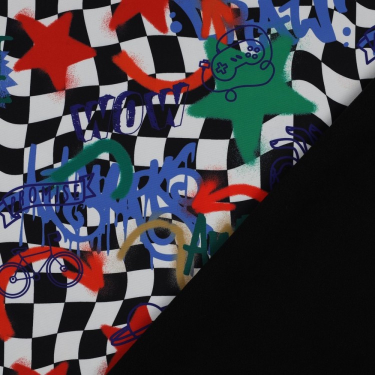 Tissu déperlant polaire - Graphic red