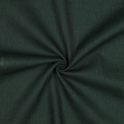 Tissu lin coton - Vert foncé