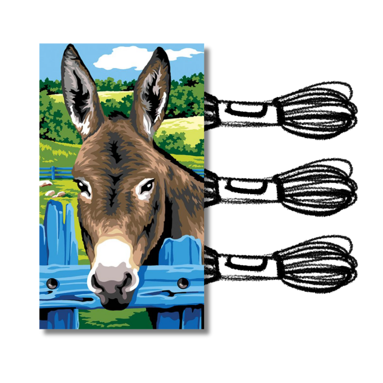 Kit de canevas Margot de Paris - L'âne barrière