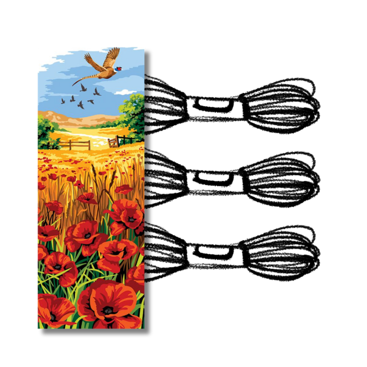 Kit de canevas Seg de Paris - Blé et coquelicot