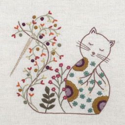 Kit de broderie - Chat d'automne