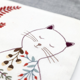 Kit de broderie - Le chat en automne