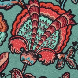 Tissu d'ameublement Olivier Thevenon - Indienne fond vert