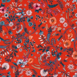 Tissu d'ameublement Olivier Thevenon - Jardin des secrets fond tomette