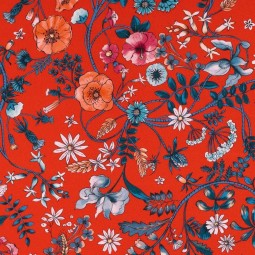 Tissu d'ameublement Olivier Thevenon - Jardin des secrets fond tomette