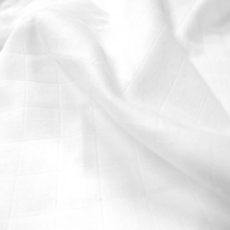 Lange de coton biologique blanc