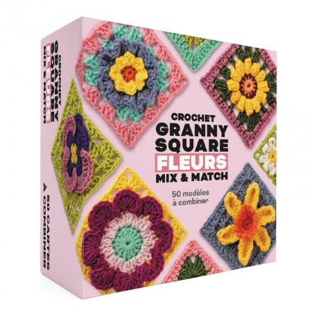 Livre - Crochet granny square fleurs mix & match