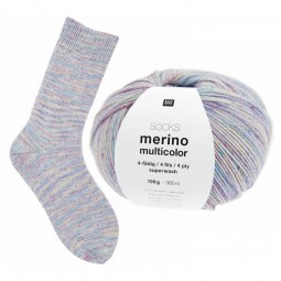Socks merino multicolor de Rico Design