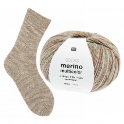 Socks merino multicolor de Rico Design