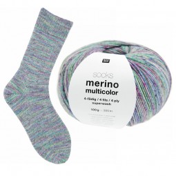 Socks merino multicolor de Rico Design